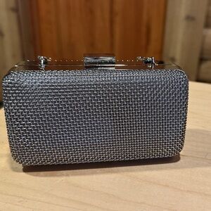 Bebe Mesh Evening Clutch purse w/ optional shoulder chain